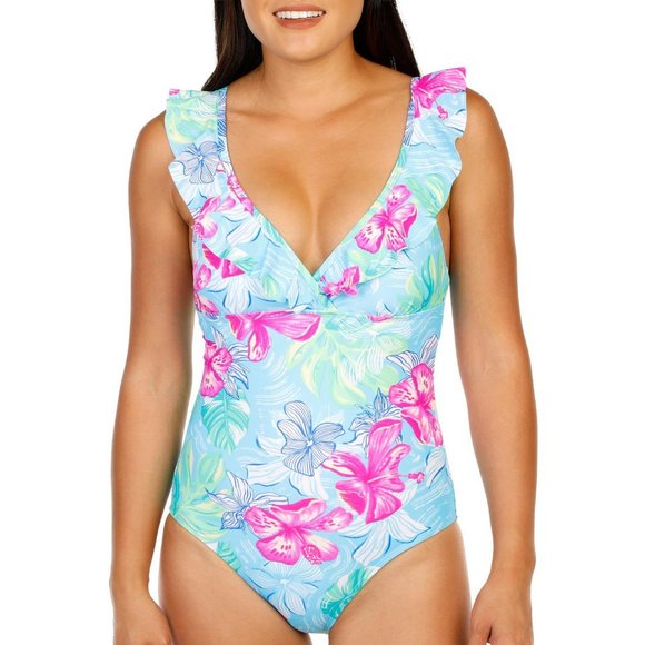 Stella Parker Women's Floral Print One Piece Swimsuit S,M.L,XL NEW/NWT - Picture 1 of 5